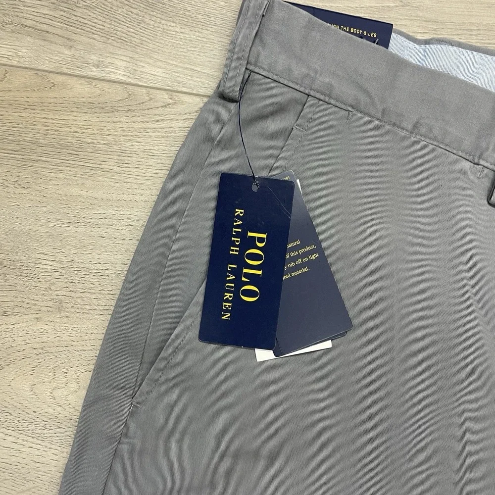NWT Polo Ralph Lauren Classic Fit Gray Chino Shorts Men Sz 40 Prep Casual